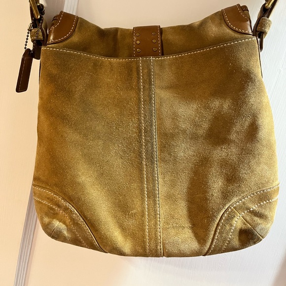 Vintage Coach Saddle Bag: Genuine Suede - Picture 5 of 16